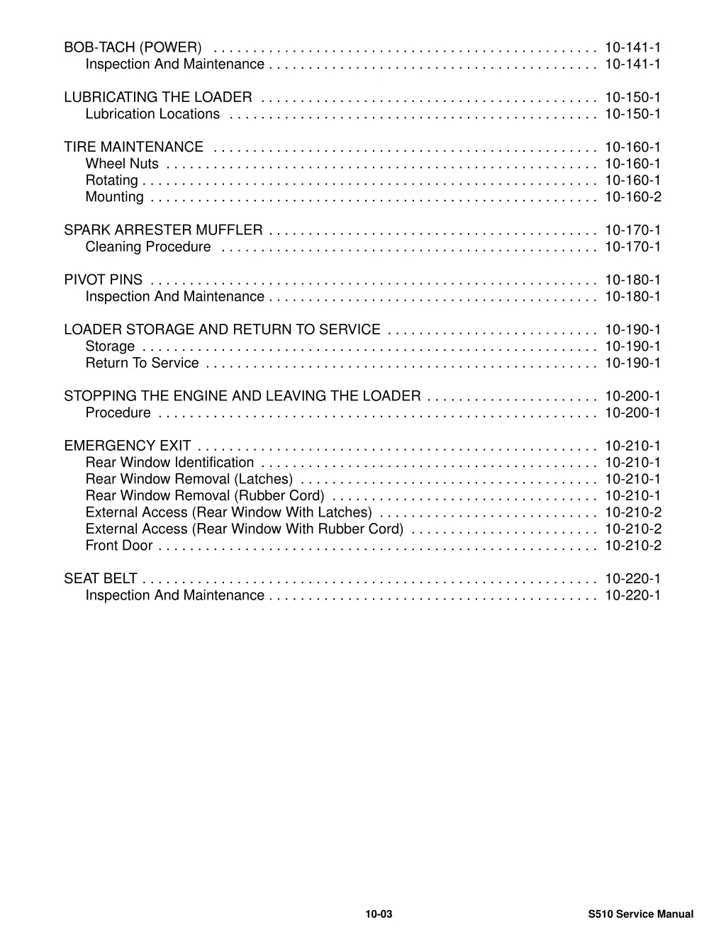 bob tach power 10 141 1 inspection