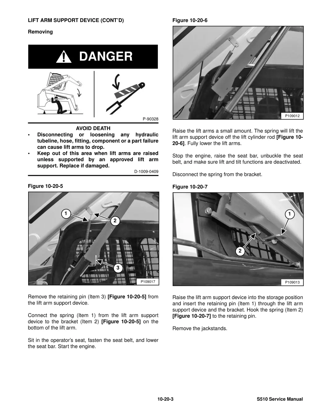 lift arm support device cont d 1