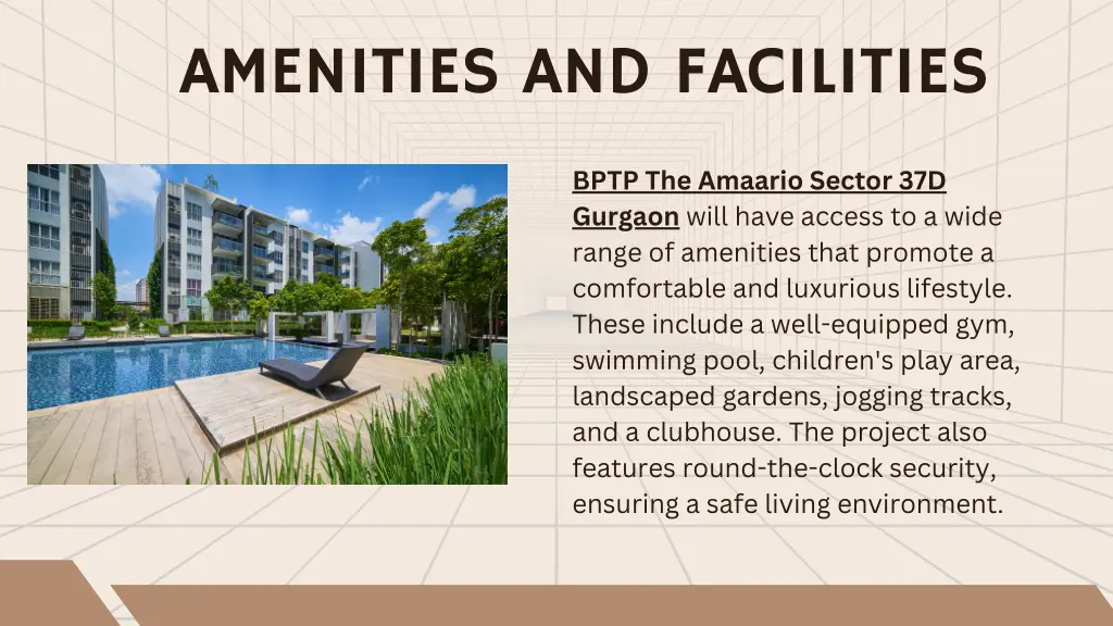 amenities and facilities