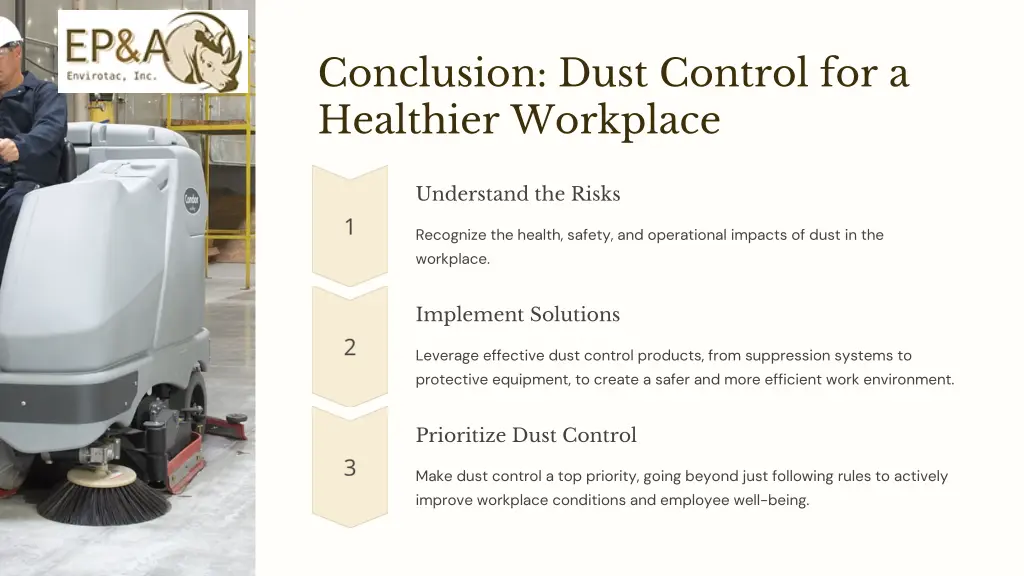 conclusion dust control for a healthier workplace