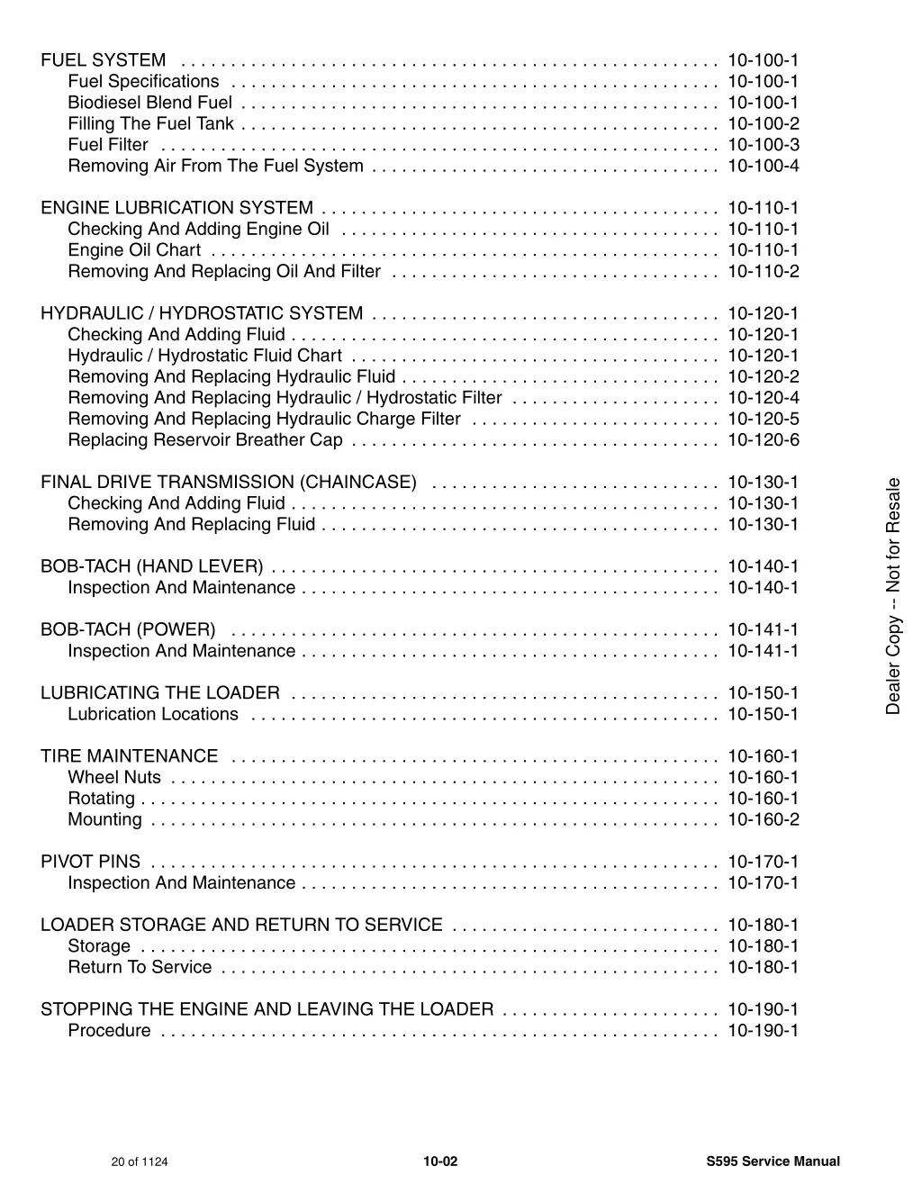 fuel system 10 100 1 fuel specifications