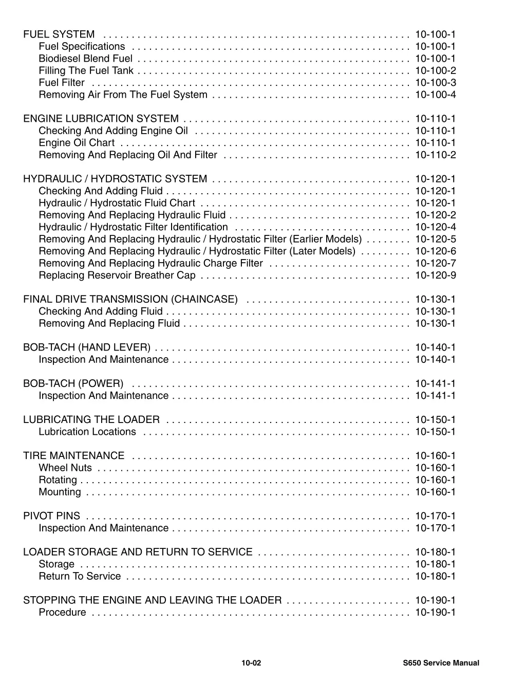 fuel system 10 100 1 fuel specifications