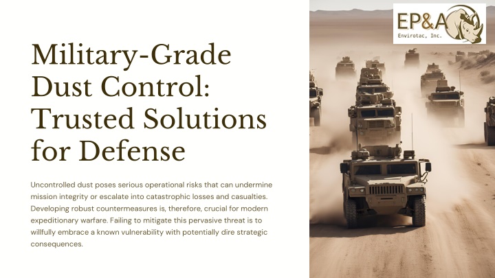 military grade dust control trusted solutions