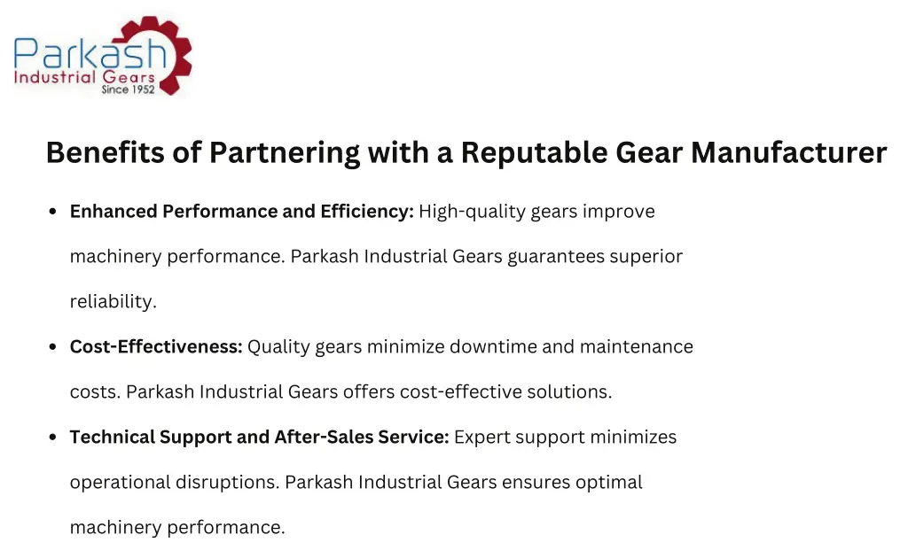 benefits of partnering with a reputable gear