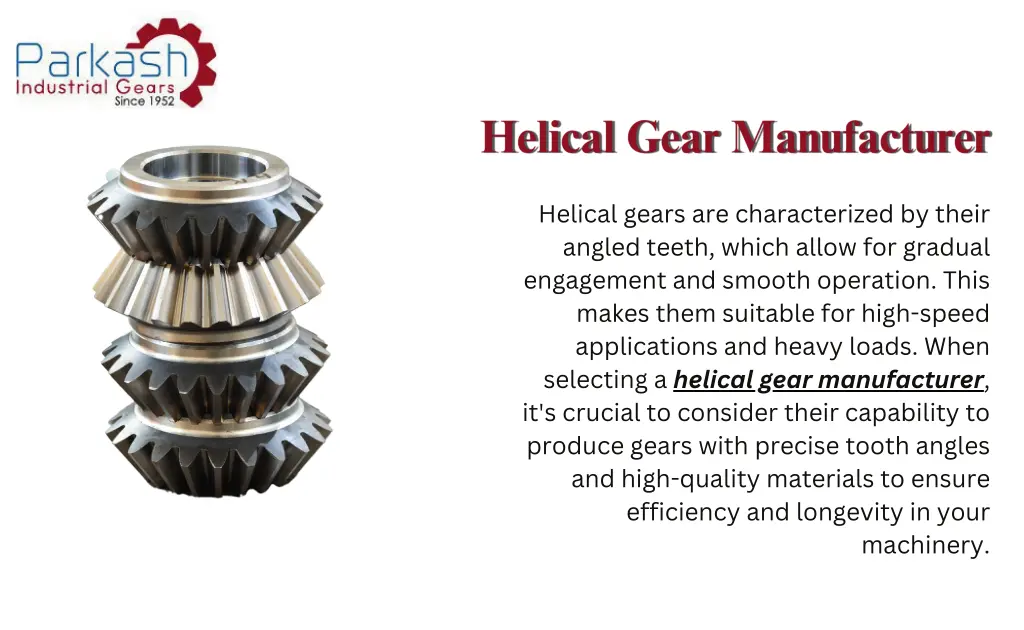 helical gears are characterized by their angled