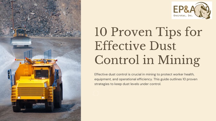 10 proven tips for effective dust control