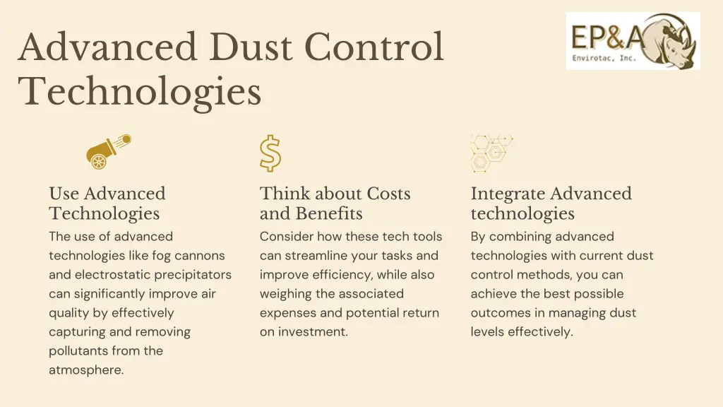 advanced dust control technologies