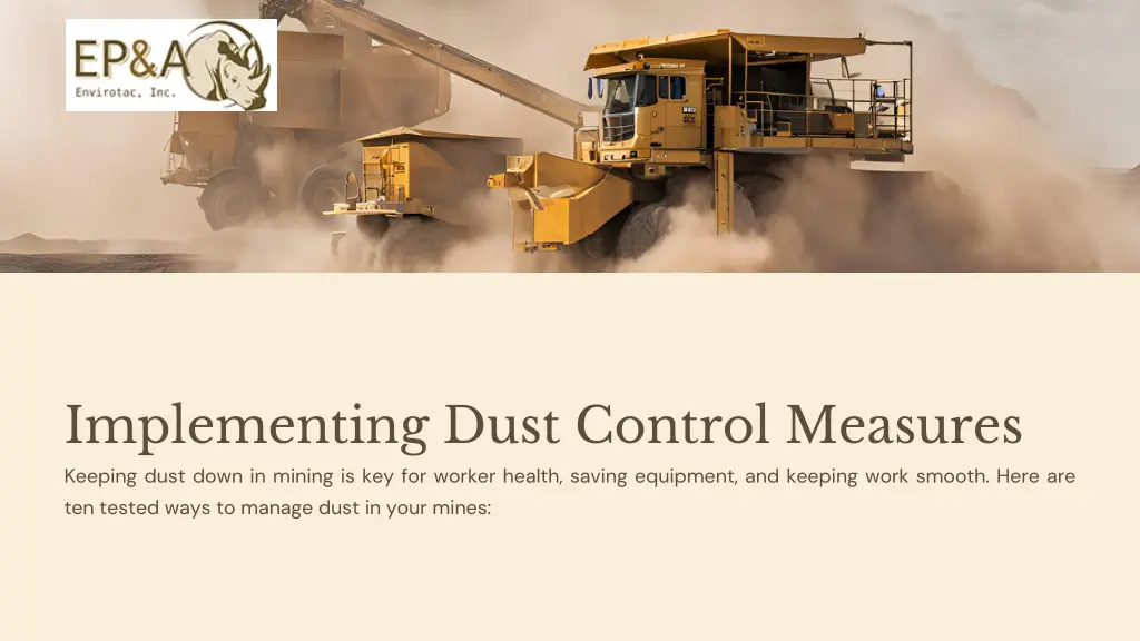 implementing dust control measures keeping dust