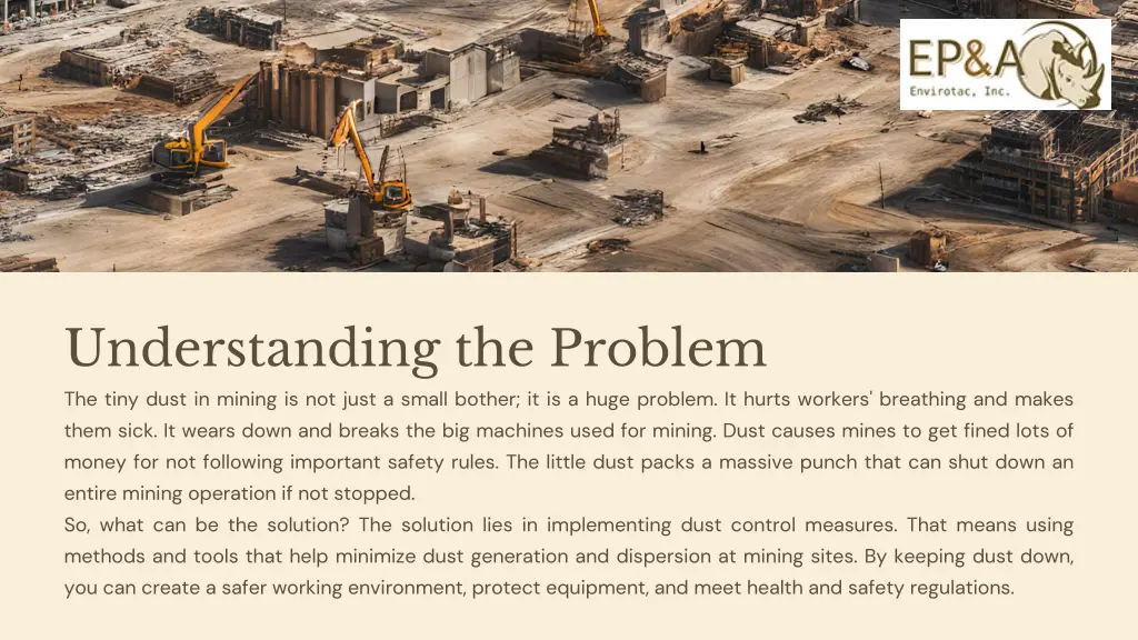 understanding the problem the tiny dust in mining