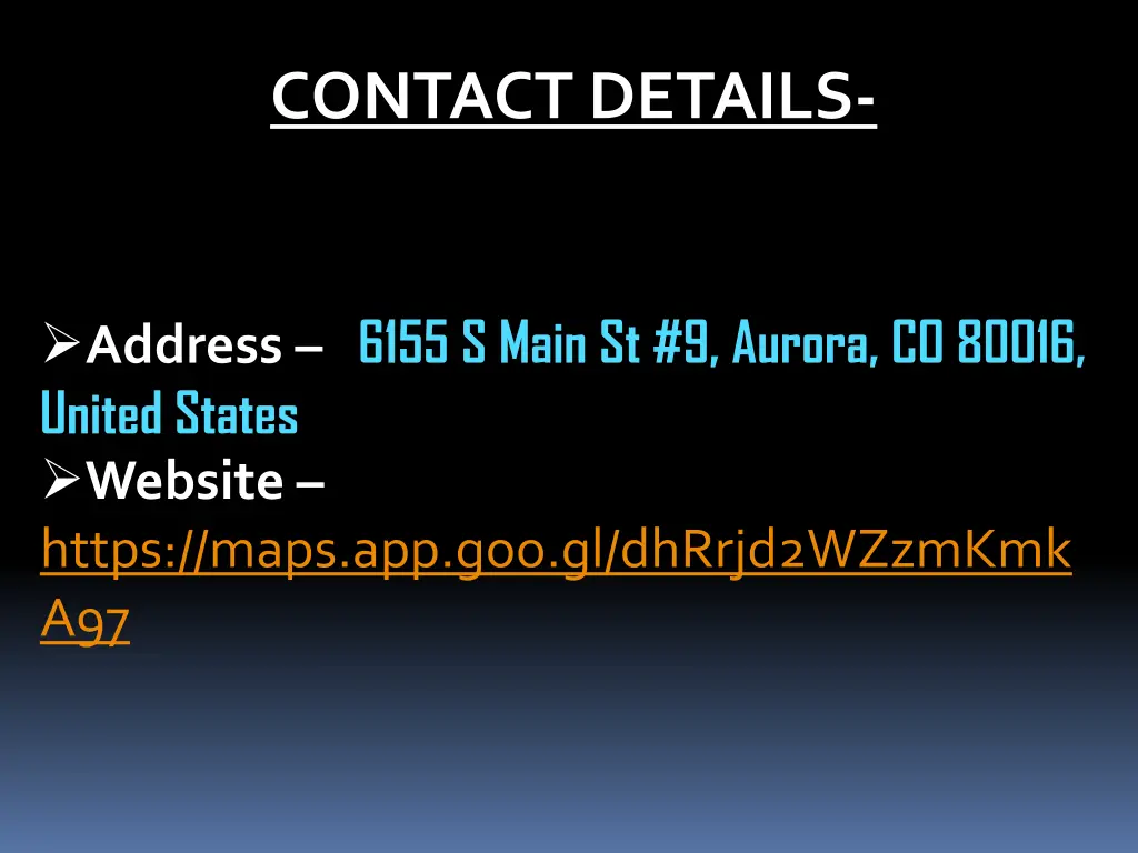 contact details