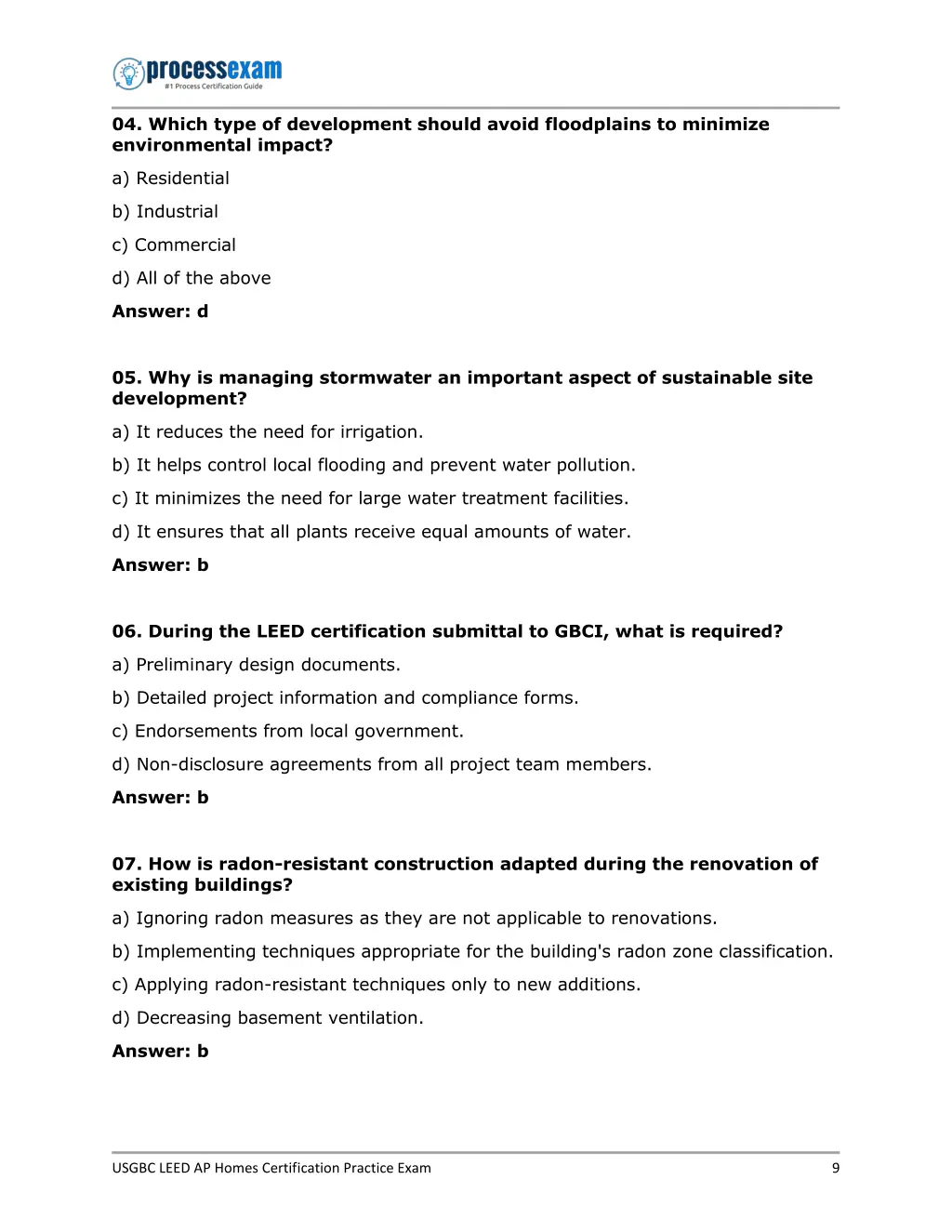 04 which type of development should avoid