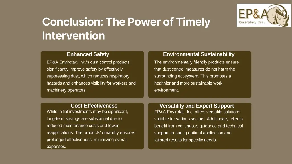 conclusion the power of timely intervention