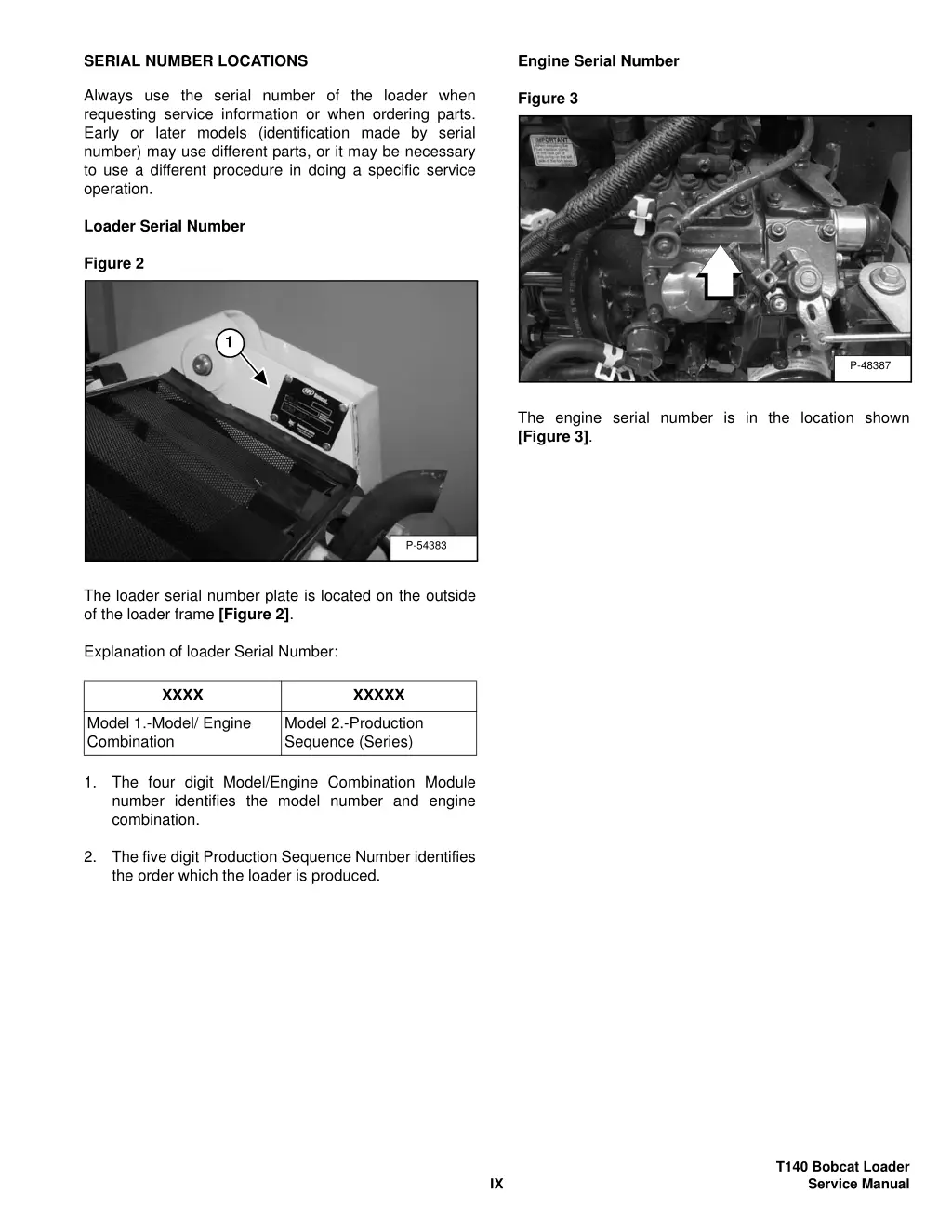 engine serial number