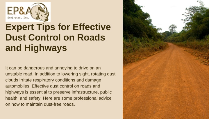 expert tips for effective dust control on roads