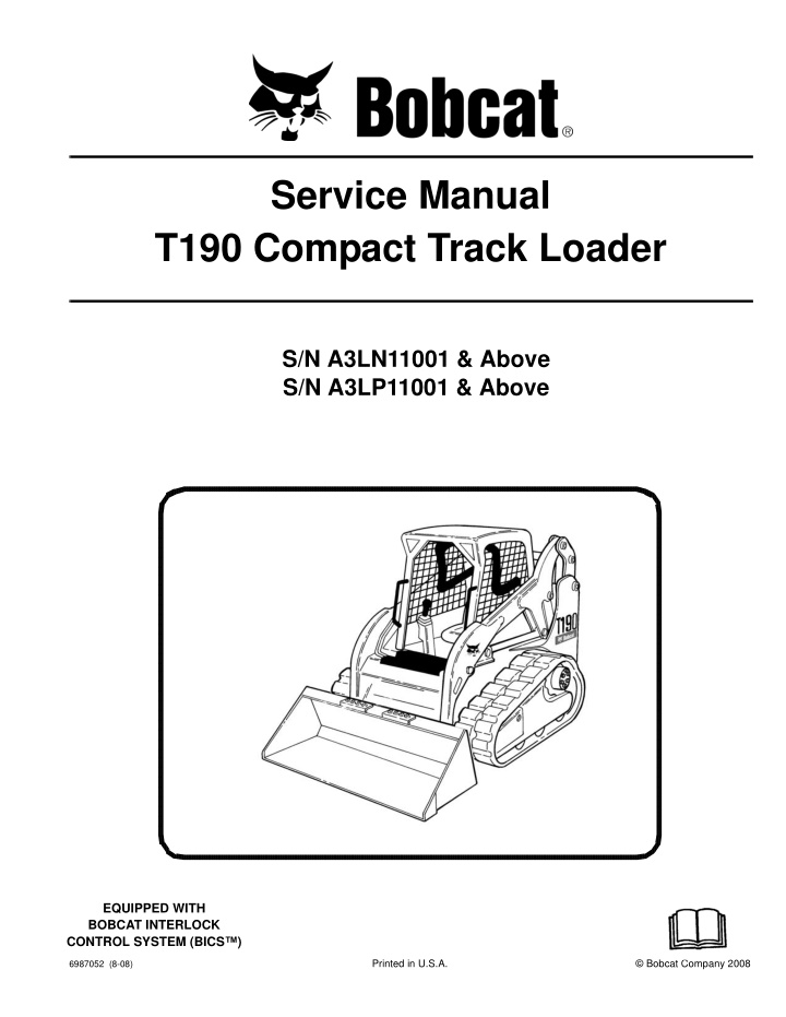 service manual t190 compact track loader