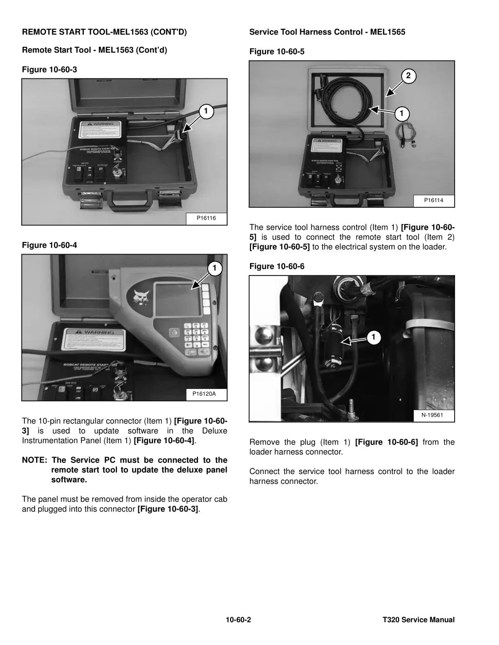 service tool harness control mel1565