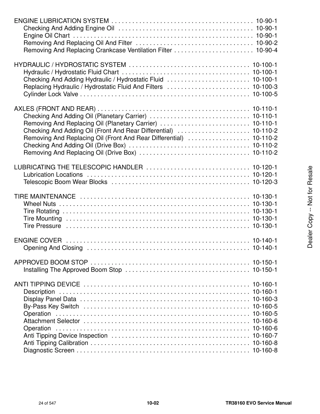 engine lubrication system 10 90 1 checking