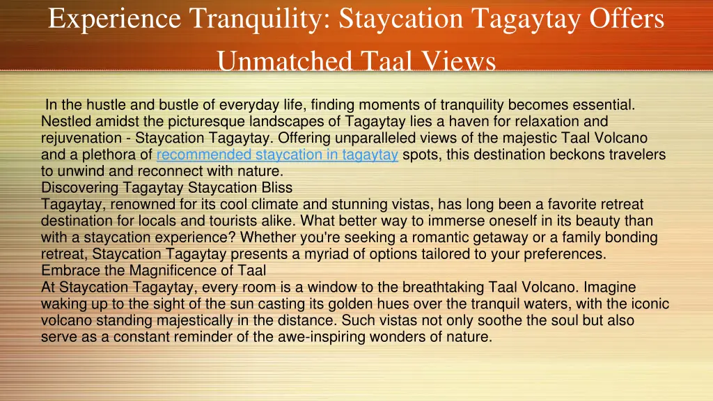 experience tranquility staycation tagaytay offers 1