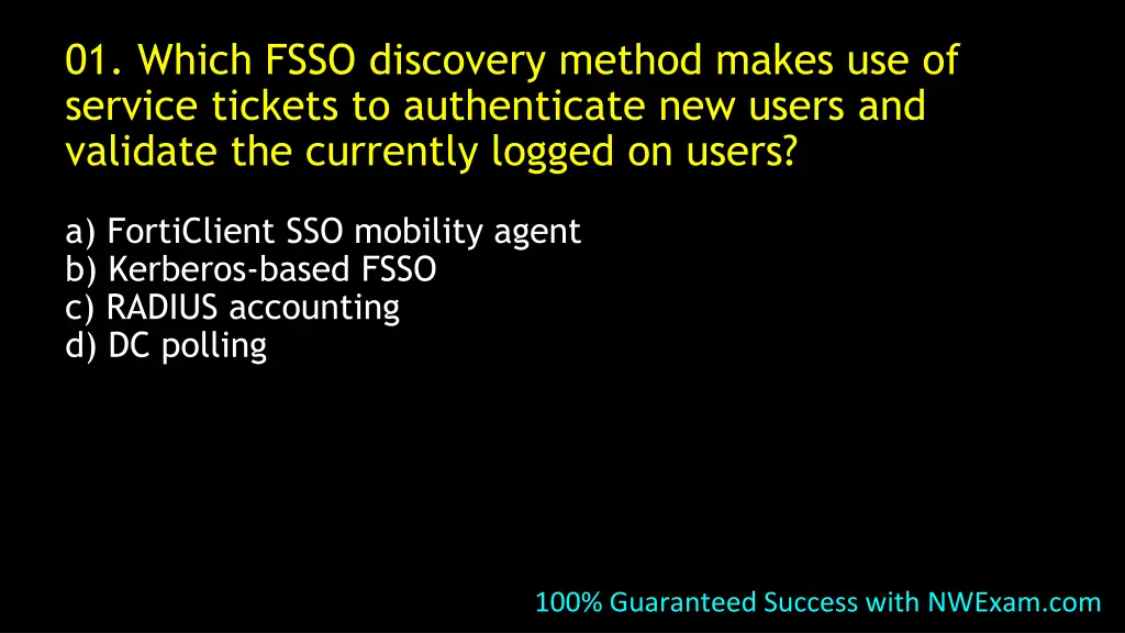 01 which fsso discovery method makes