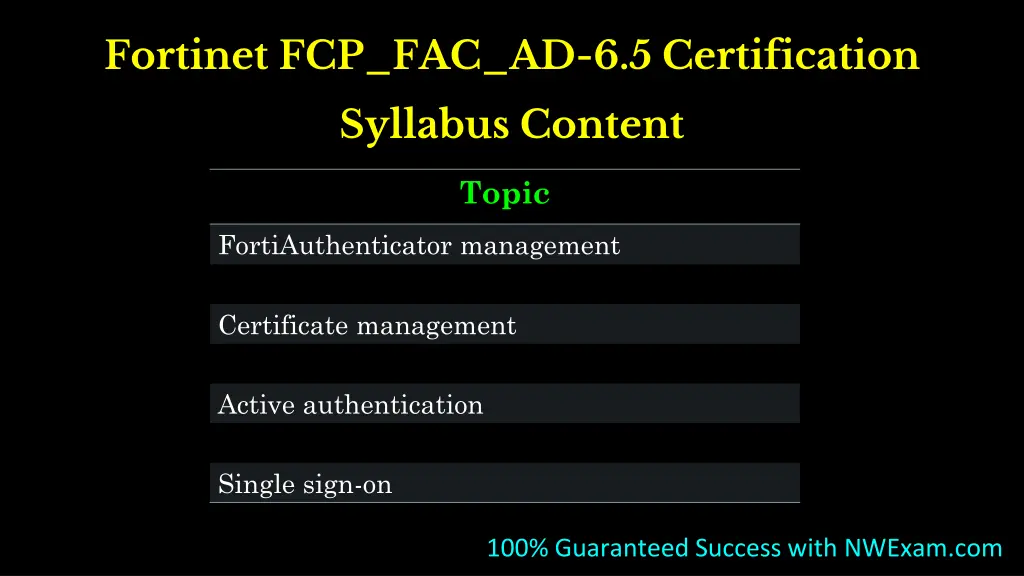 fortinet fcp fac ad 6 5 certification