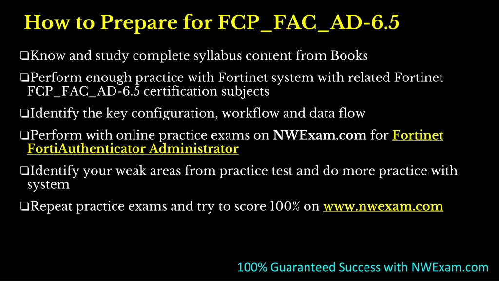 how to prepare for fcp fac ad 6 5