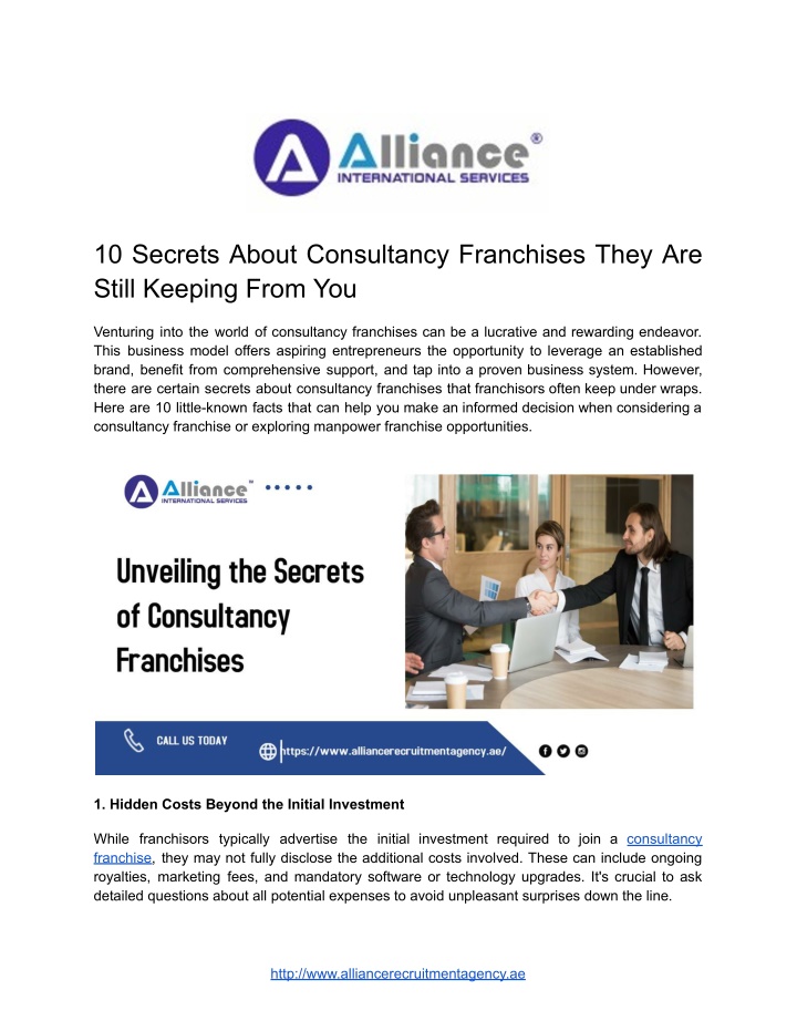 10 secrets about consultancy franchises they