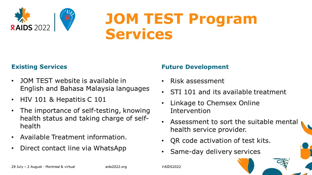 jom test program services