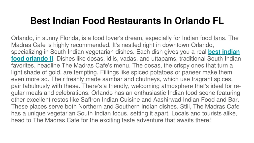 best indian food restaurants in orlando fl