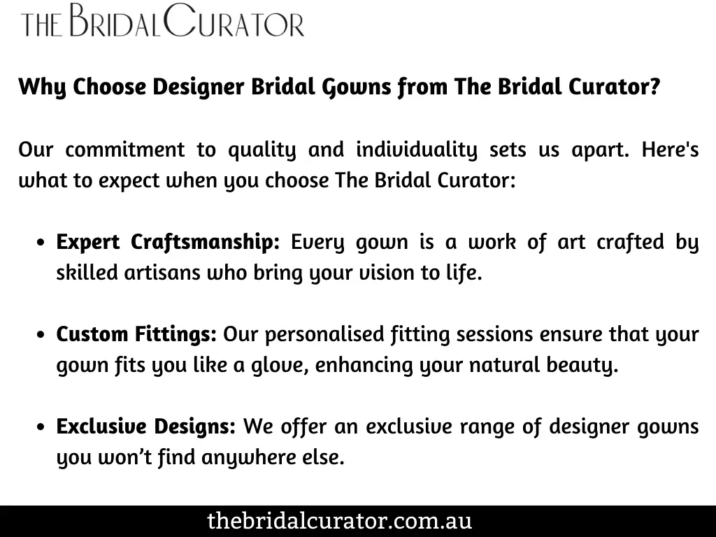 why choose designer bridal gowns from the bridal