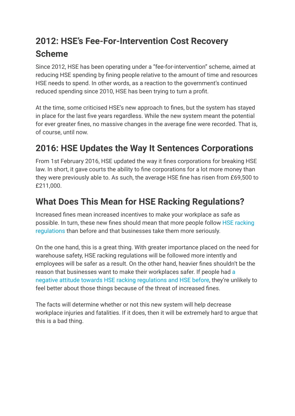 2012 hse s fee for intervention cost recovery