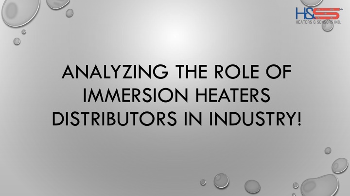 analyzing the role of immersion heaters