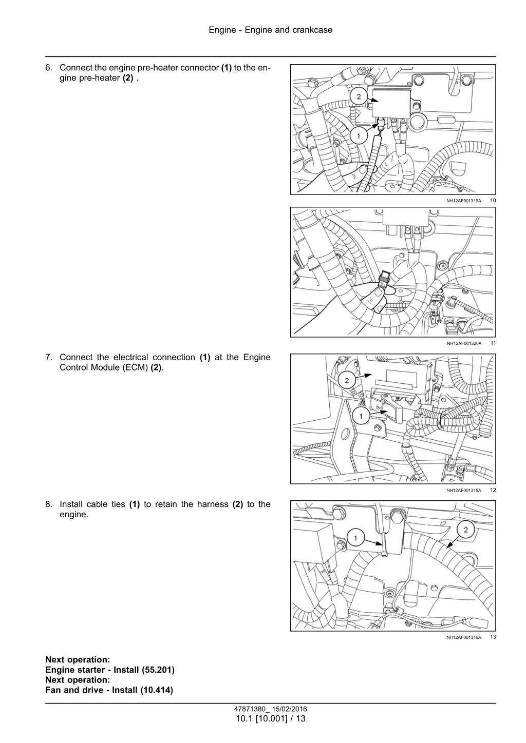 engine engine and crankcase 10