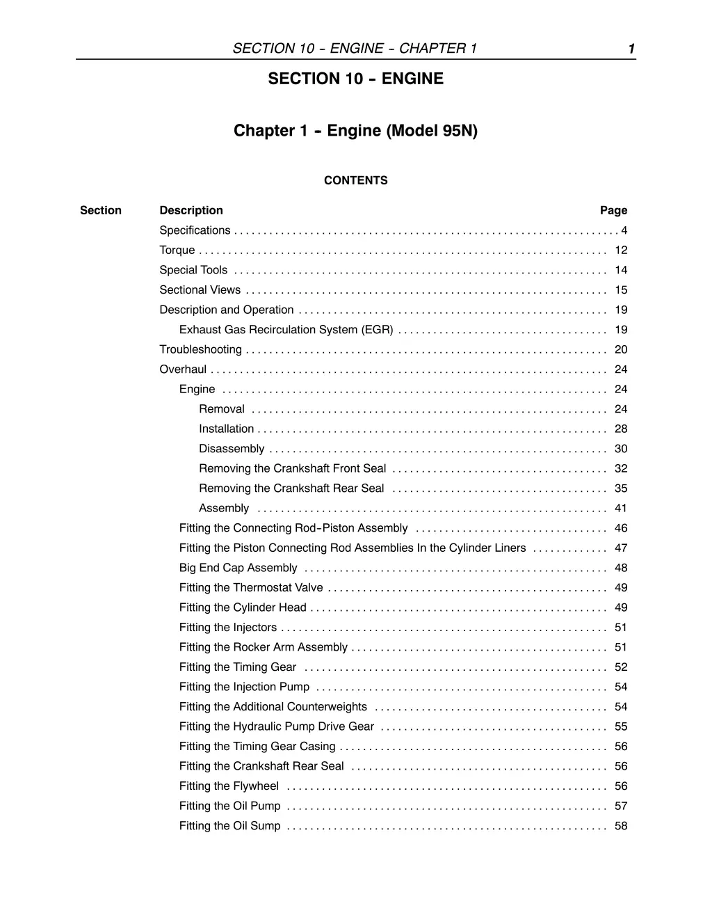 section 10 engine chapter 1