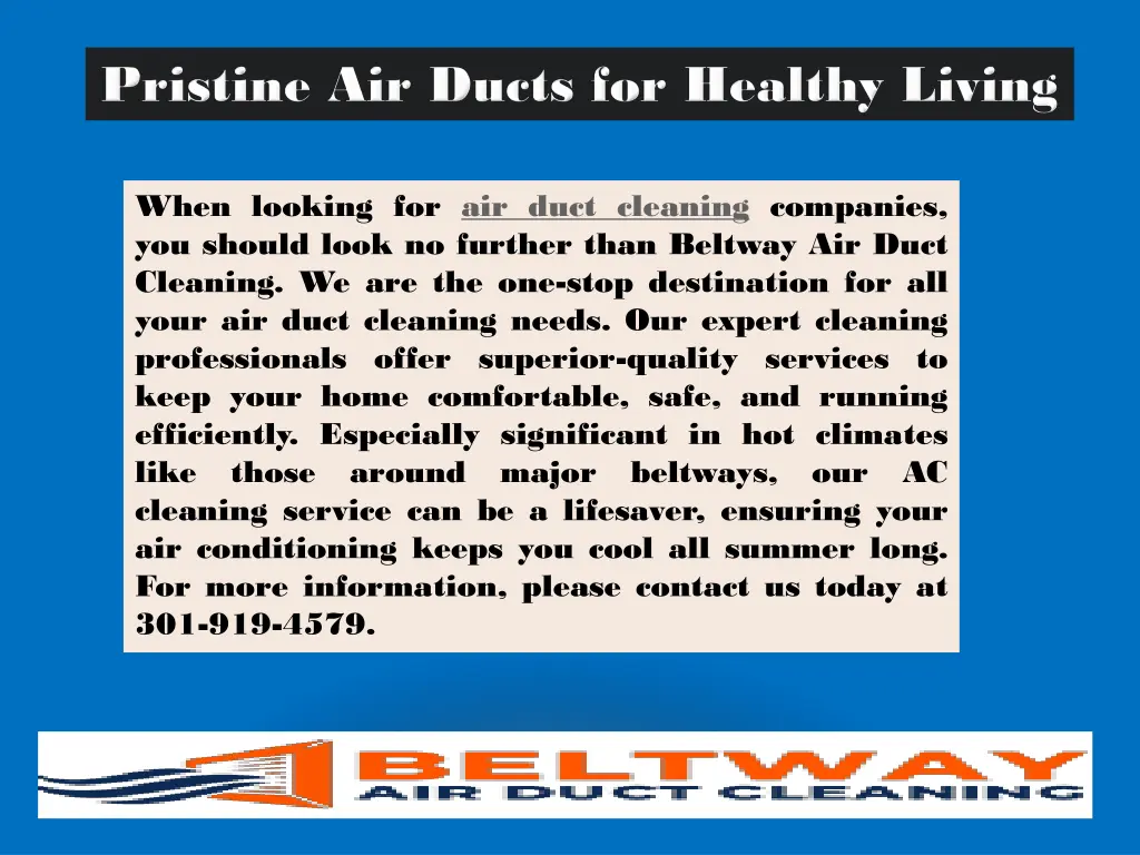 when looking for air duct cleaning companies