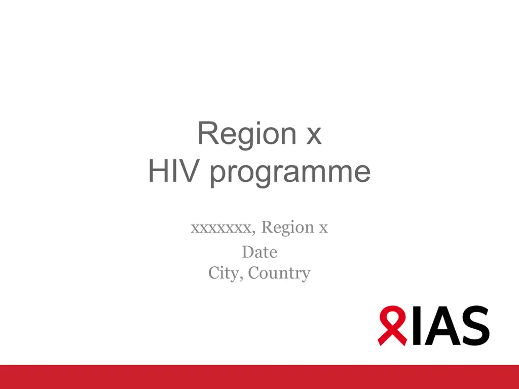 region x hiv programme