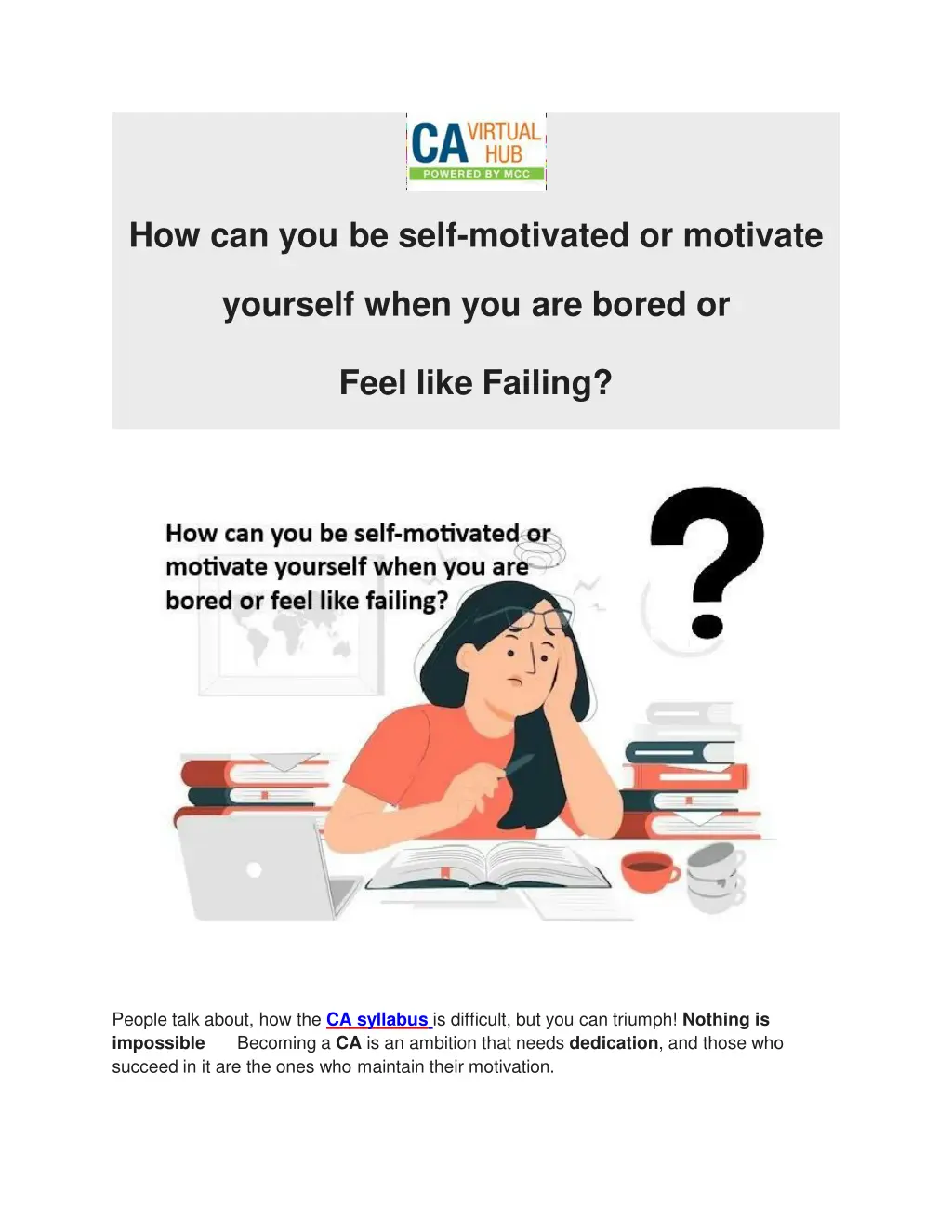 how can you be self motivated or motivate 1