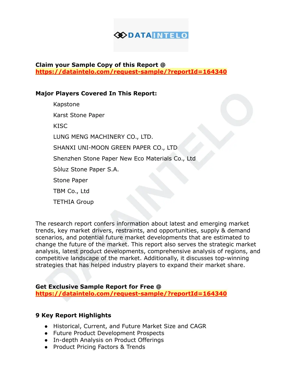 claim your sample copy of this report @ https