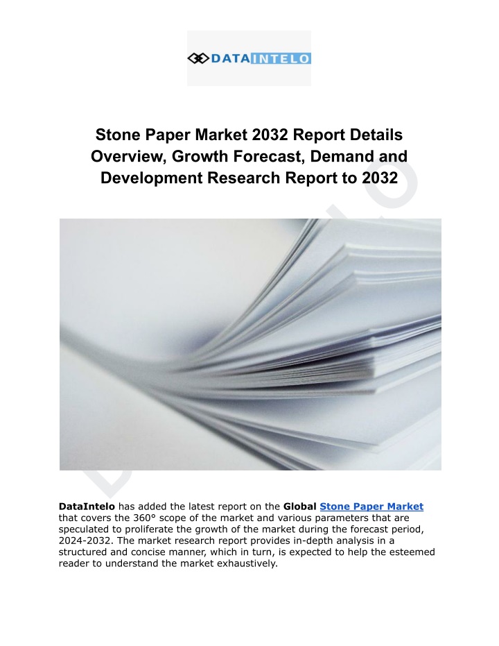 stone paper market 2032 report details overview