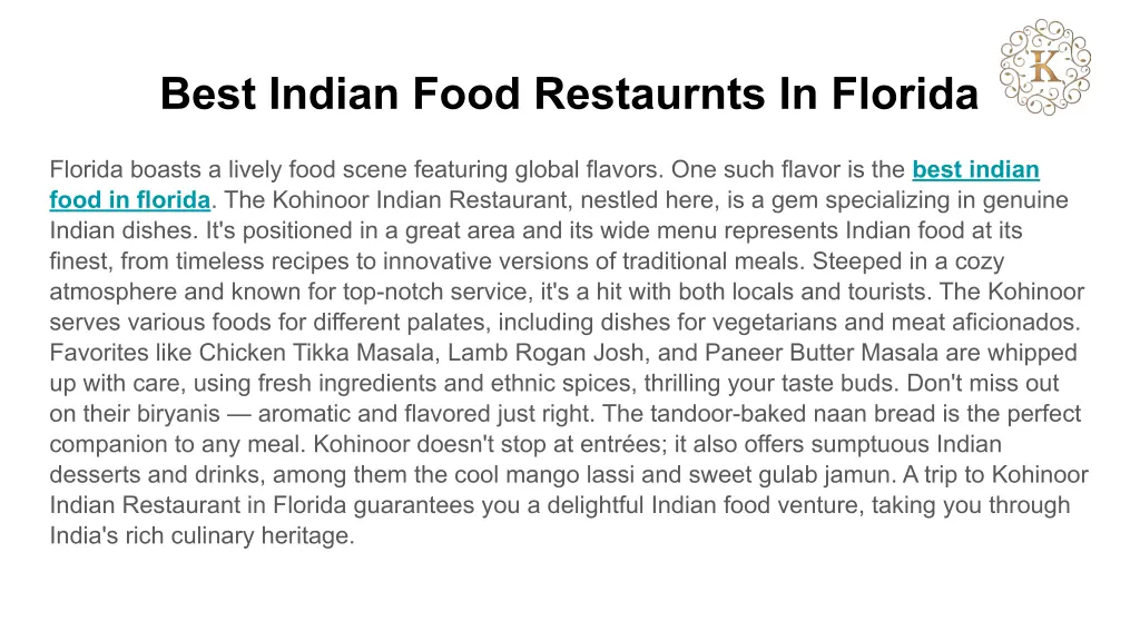 best indian food restaurnts in florida