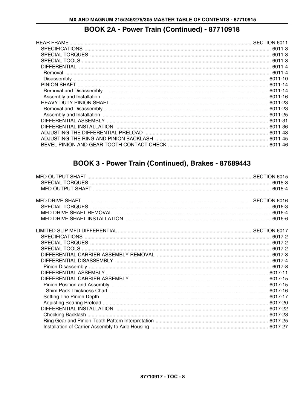 mx and magnum 215 245 275 305 master table 7