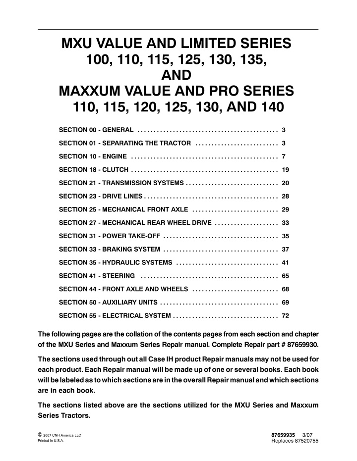 mxu value and limited series