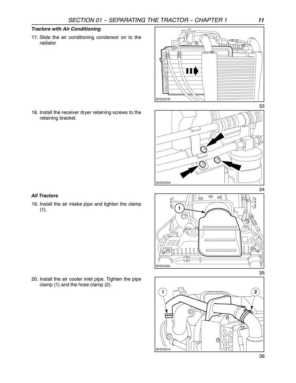 section 01 separating the tractor chapter 4