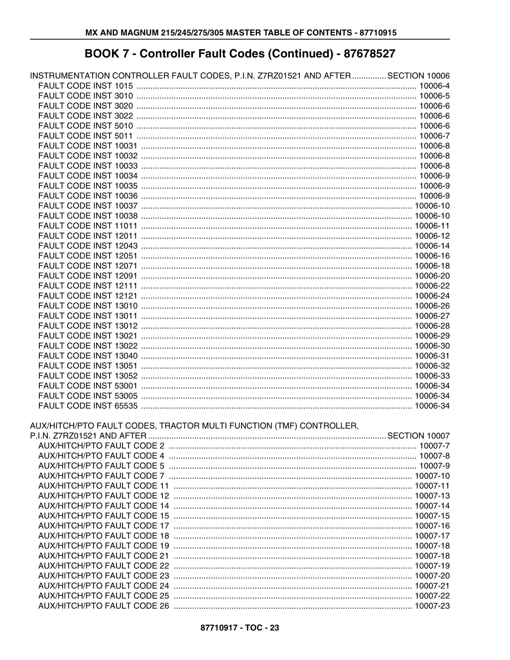 mx and magnum 215 245 275 305 master table 17