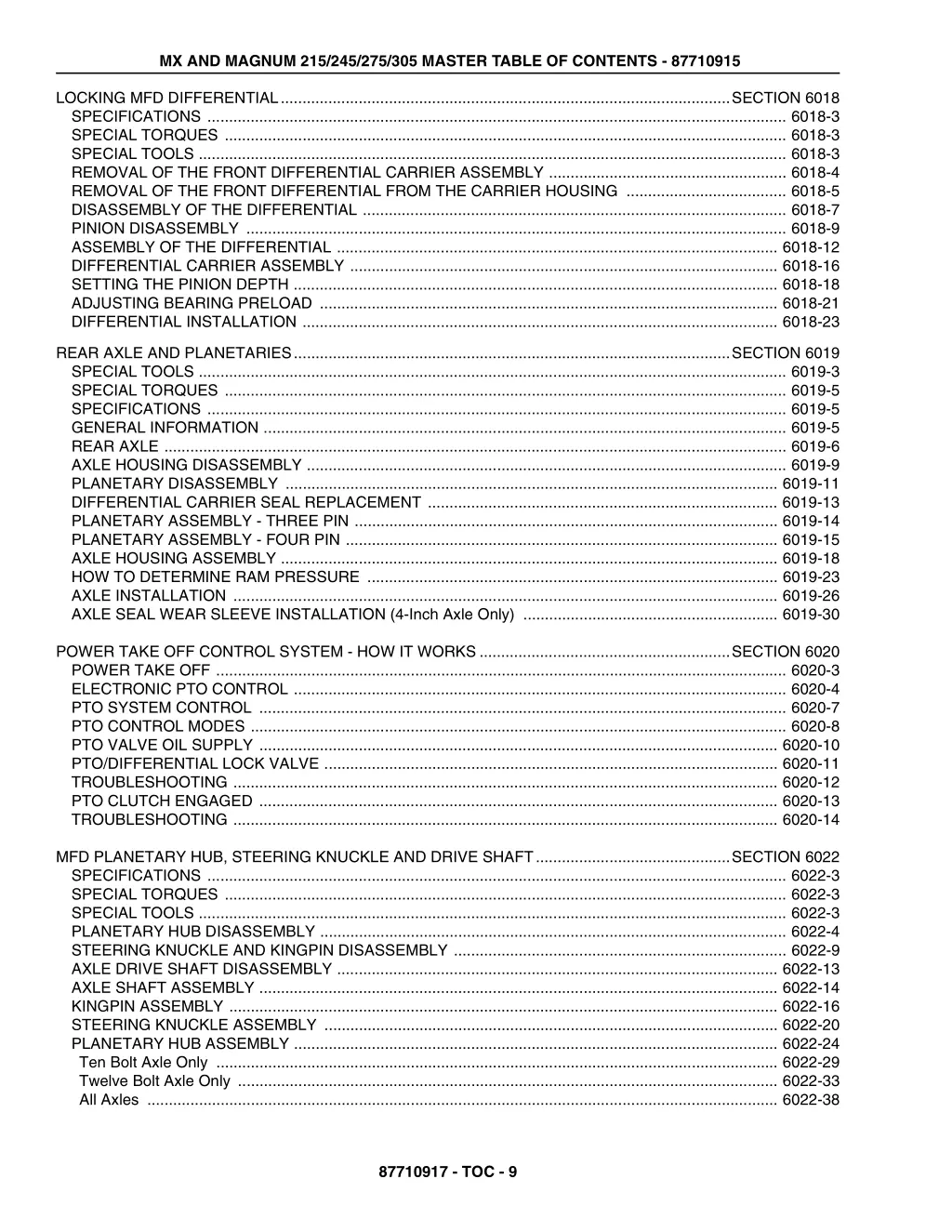 mx and magnum 215 245 275 305 master table 8