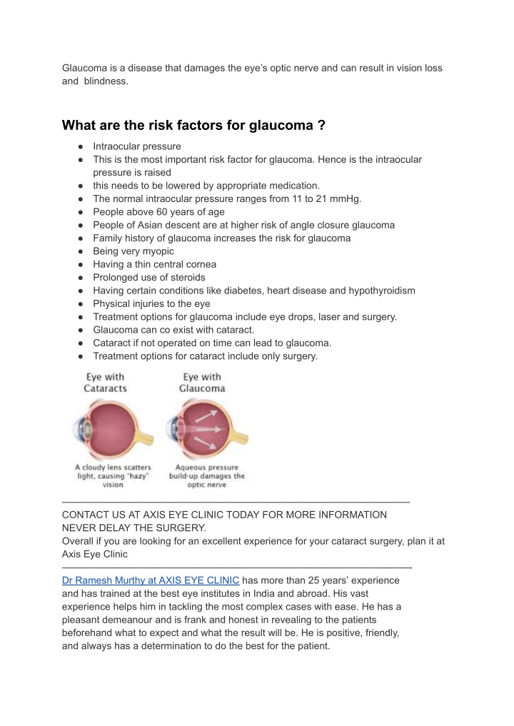 glaucoma is a disease that damages