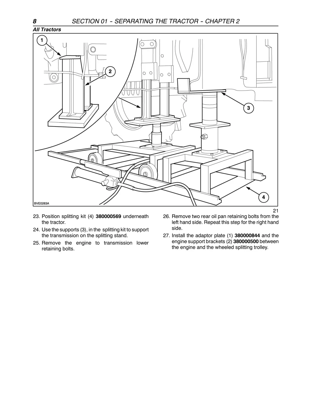 section 01 separating the tractor chapter 2 4