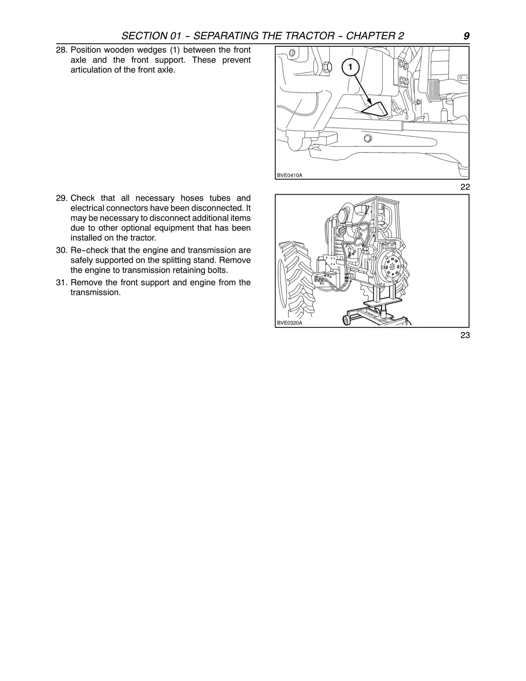 section 01 separating the tractor chapter 9