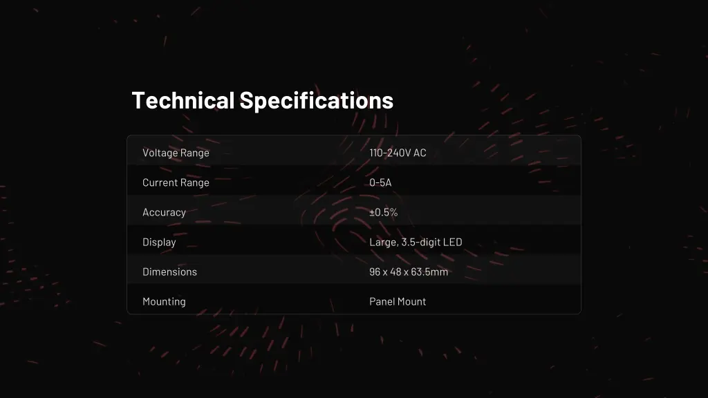 technical specifications