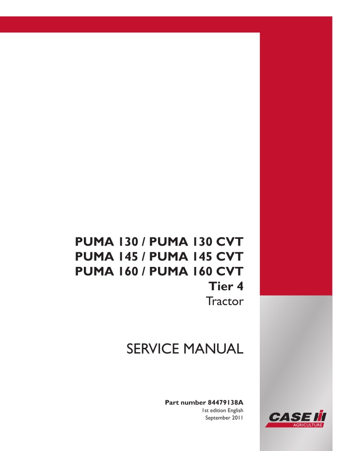 puma 130 puma 130 cvt puma 145 puma 145 cvt puma