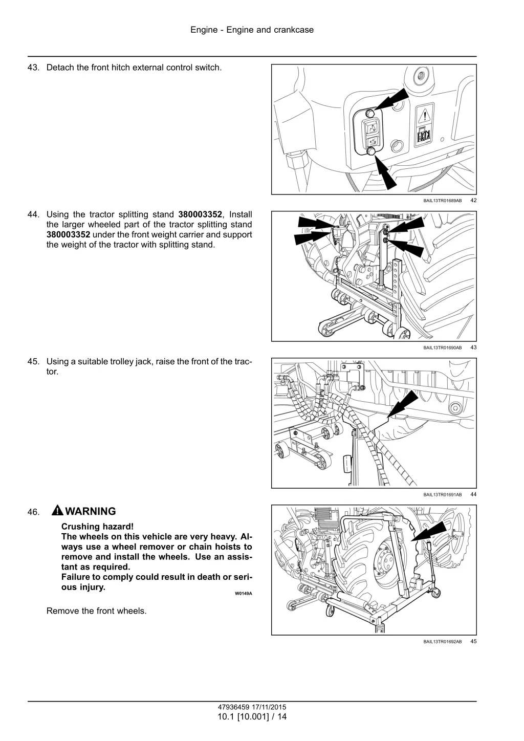 engine engine and crankcase 11